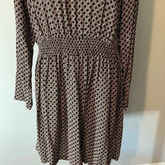 H&M Black Print Long Sleeve Dress 8 - Picture 4 of 14